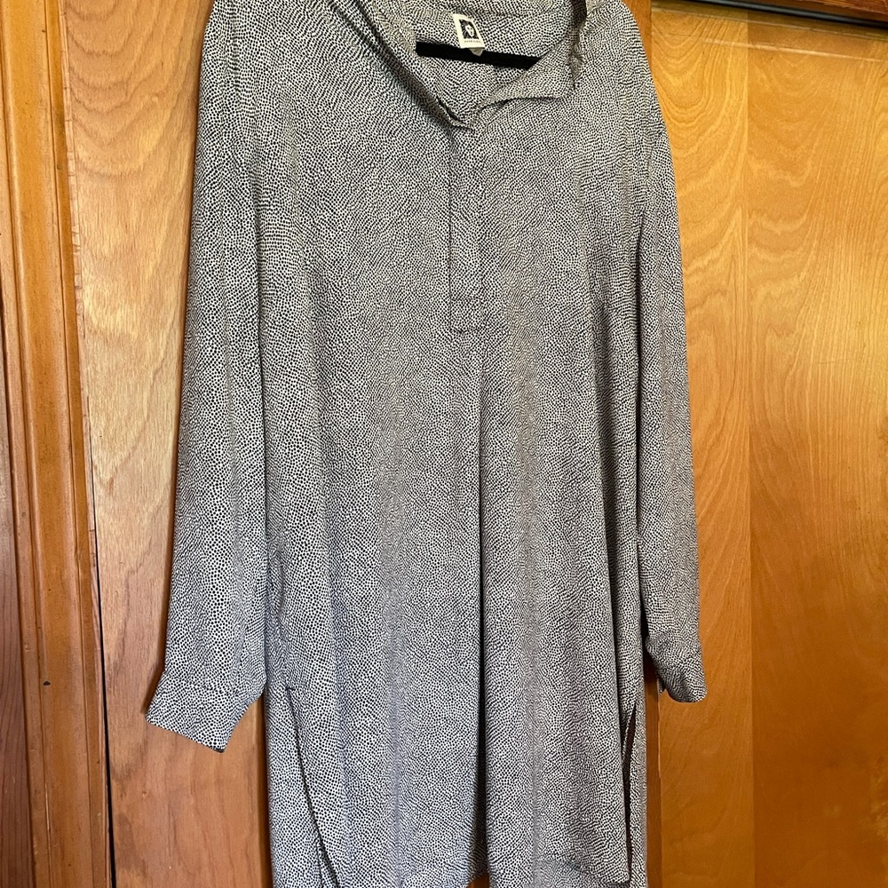 Gray Long Sleeve Tunic Dress
